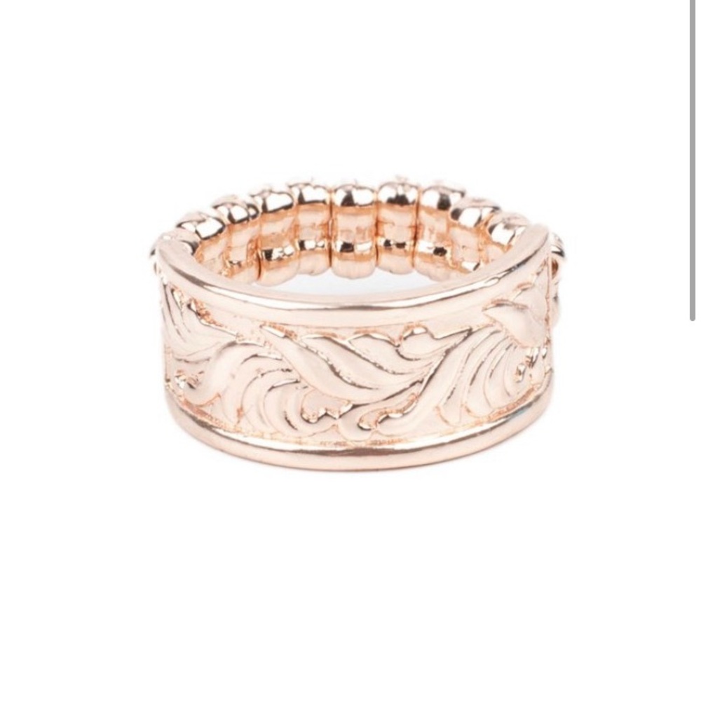 Elegant Rose Gold-Toned Women's Ring